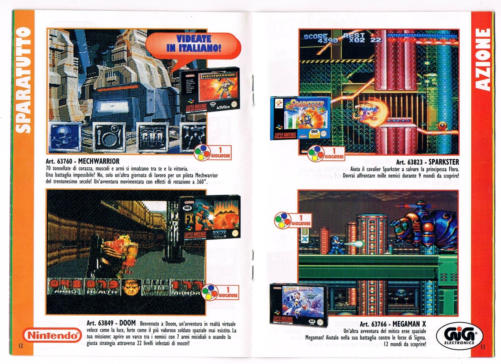 Gig Electronics - Nuova Edizione 95-96 - SNES Catalog 1995 - 1996 2