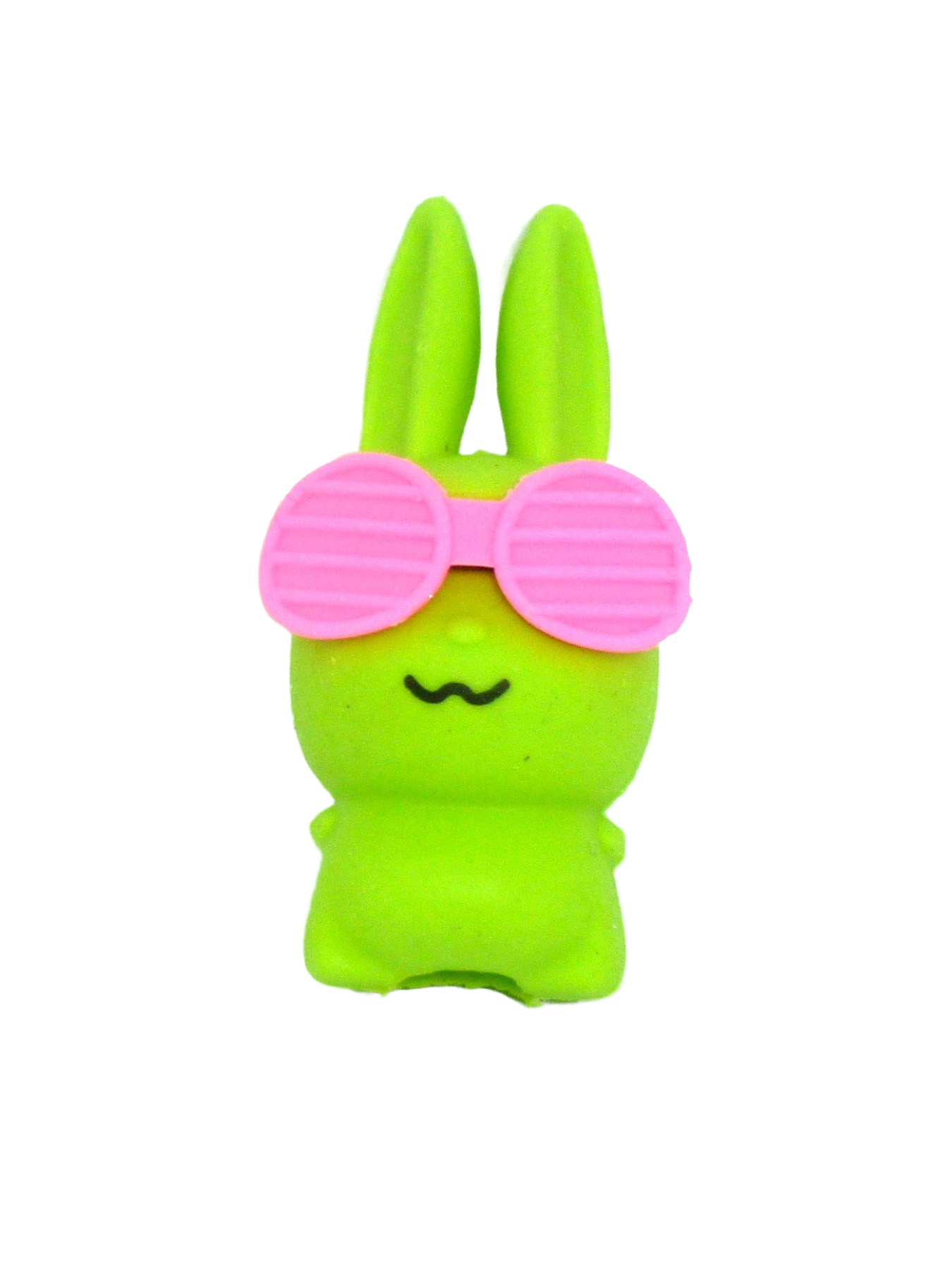 Green bunny with sunglasses - eraser