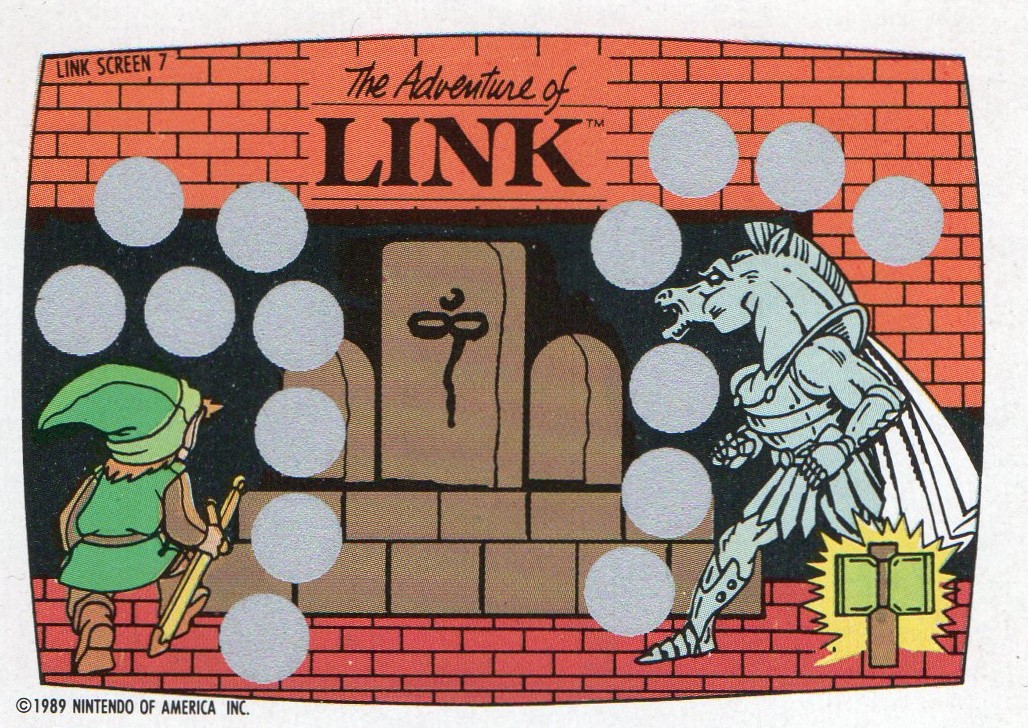 The Legend of Zelda 2 - The Adventure of Link - NES Rubbelkarte Pee Chee / Nintendo 1989