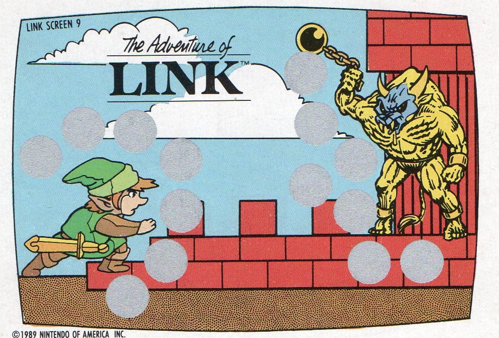 The Legend of Zelda 2 - The Adventure of Link - Screen 9 O-Pee-Chee / Nintendo 1989