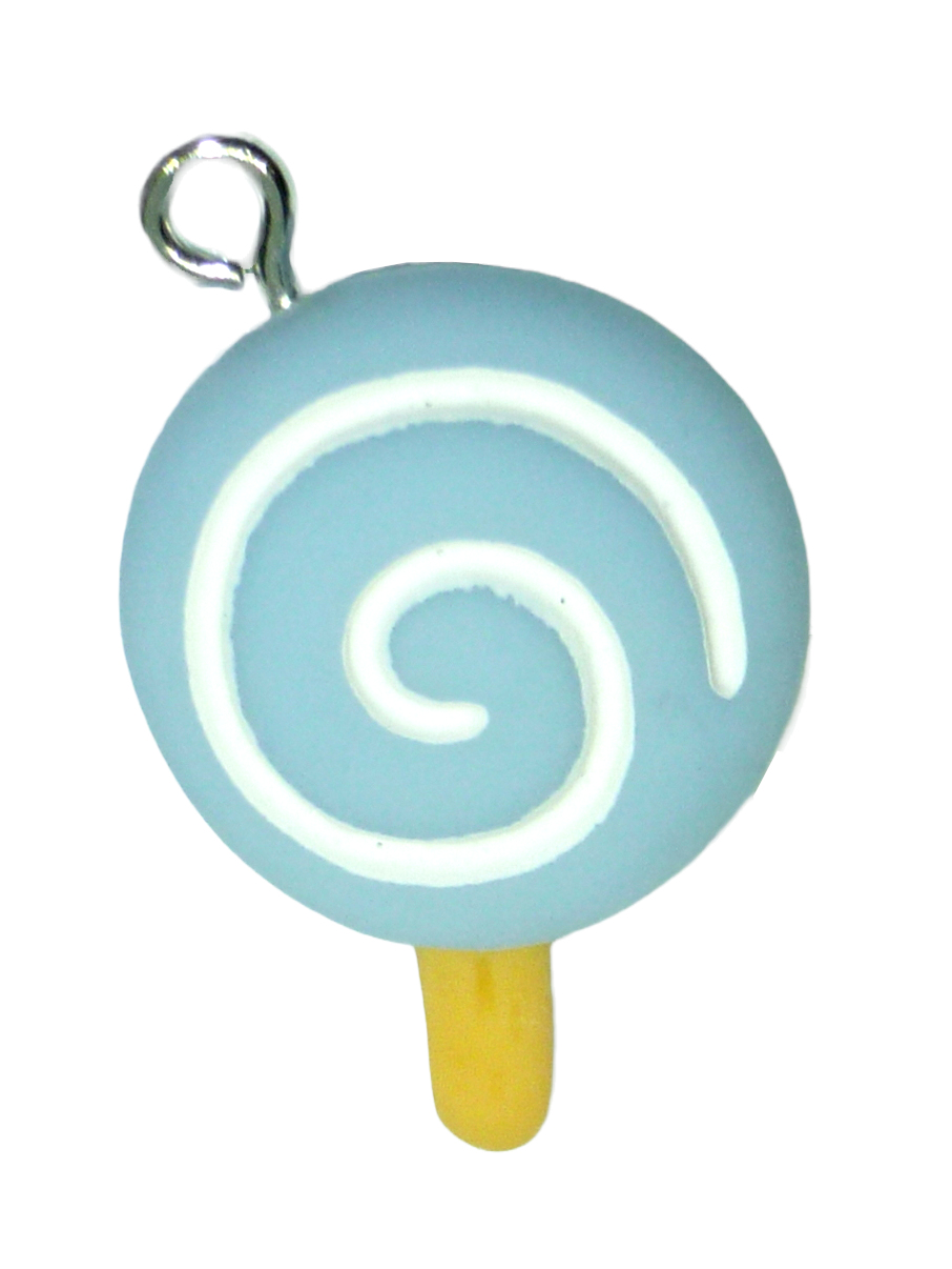Blue lollipop - diy pendant