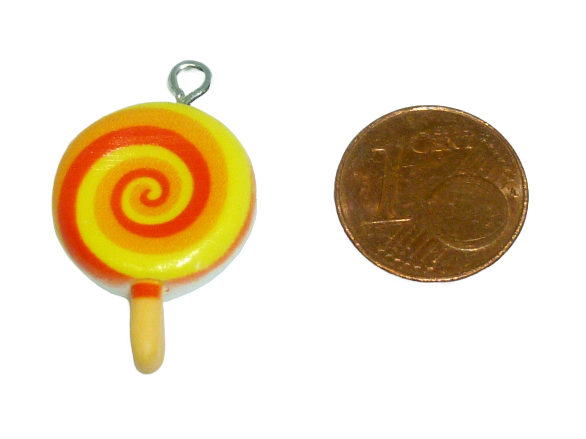 yellow lollipop - diy pendant