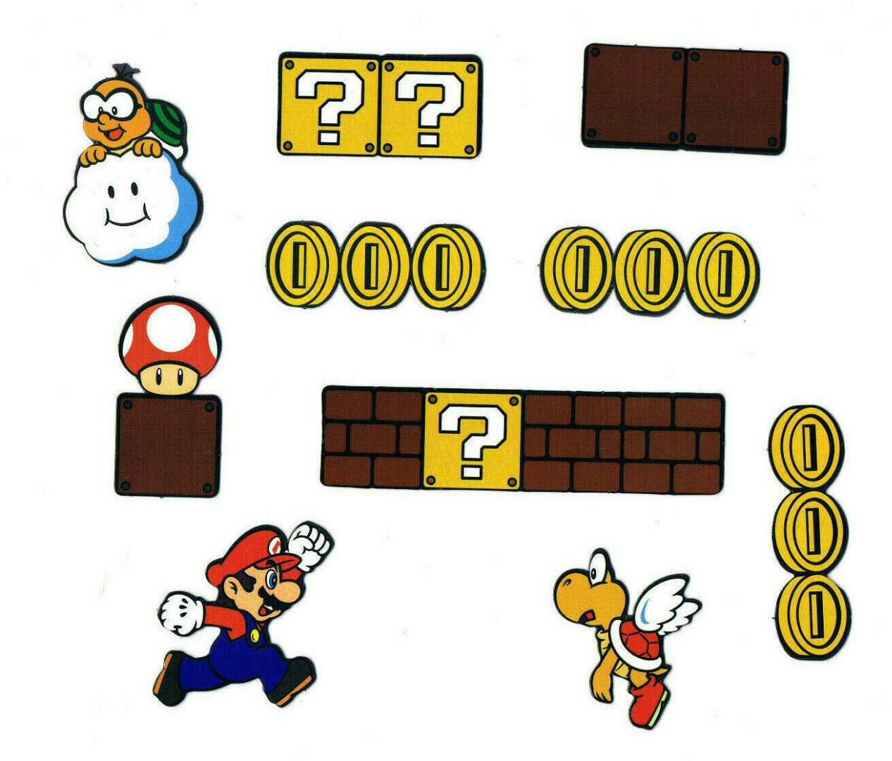 Super Mario Bros Magnete - Münzen Parakoopa Pilz Laktui