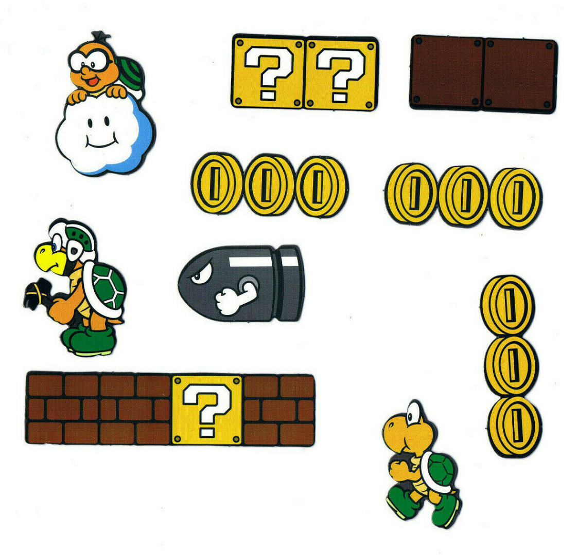 Super Mario Bros Magnete - Münzen Laktui Koopa Troopa Kugelwilli Hammer Bros