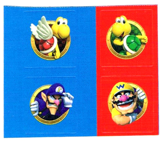 Super Mario Bros - Para-Koopa Koopa Waluigi Wario Mini-Sticker