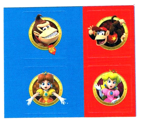 Super Mario Bros - Donkey Kong, Didi, Princess Daisy, Peach Mini-Stickers
