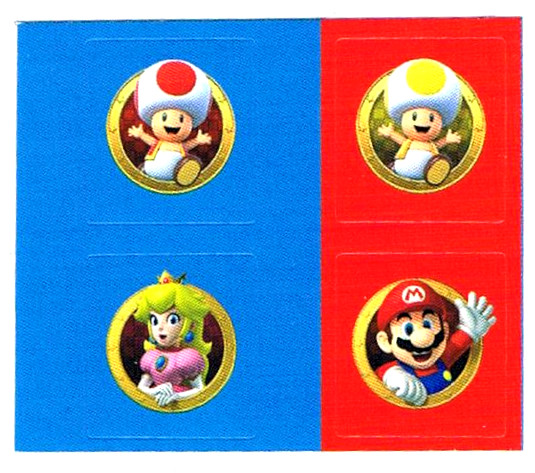 Super Mario Bros - Toad, Princess Peach Mini-Sticker