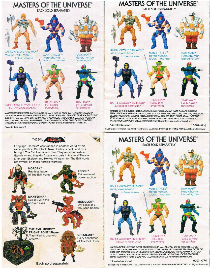 4 Mini Comics - Masters of the Universe He-Man MOTU 2