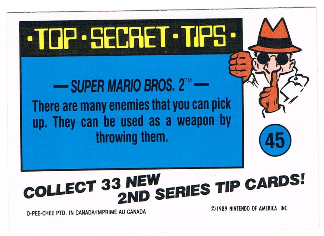 Super Mario Bros. 2 - Sticker O-Pee-Chee / Nintendo 1989 2