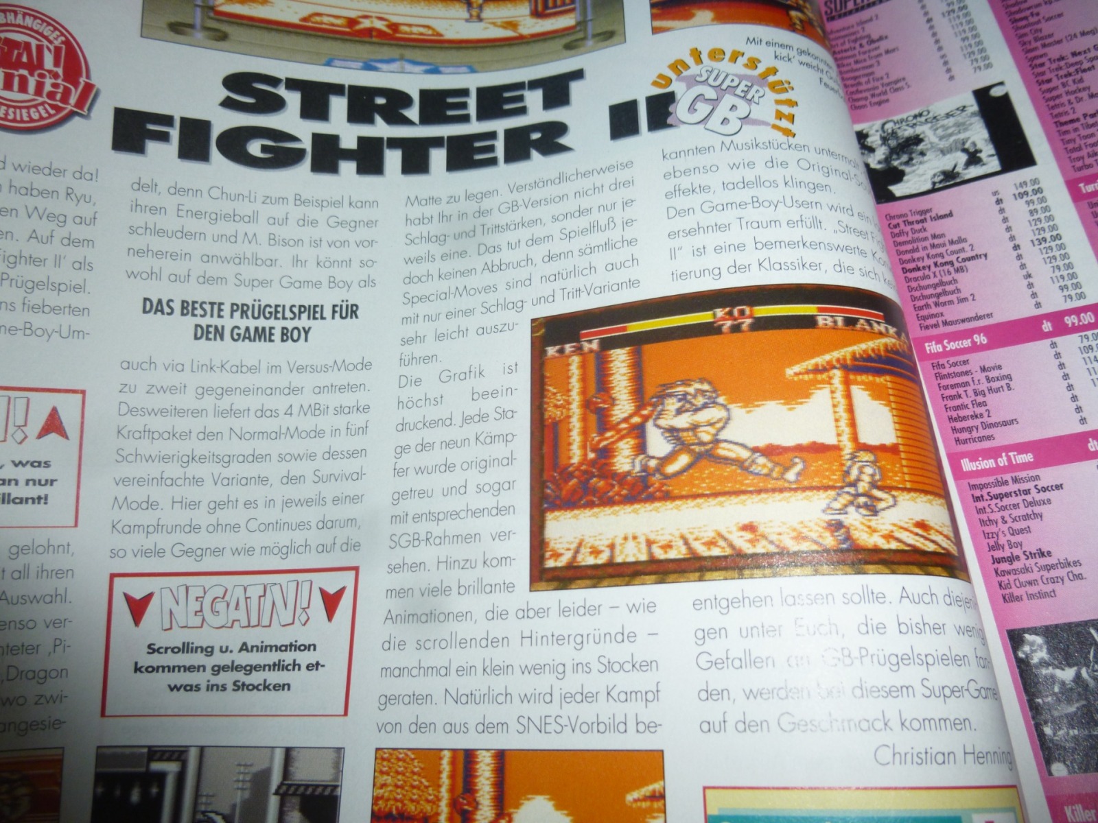 TOTAL Das unabhängige Magazin - 100 Nintendo - Ausgabe 2/96 1996 13