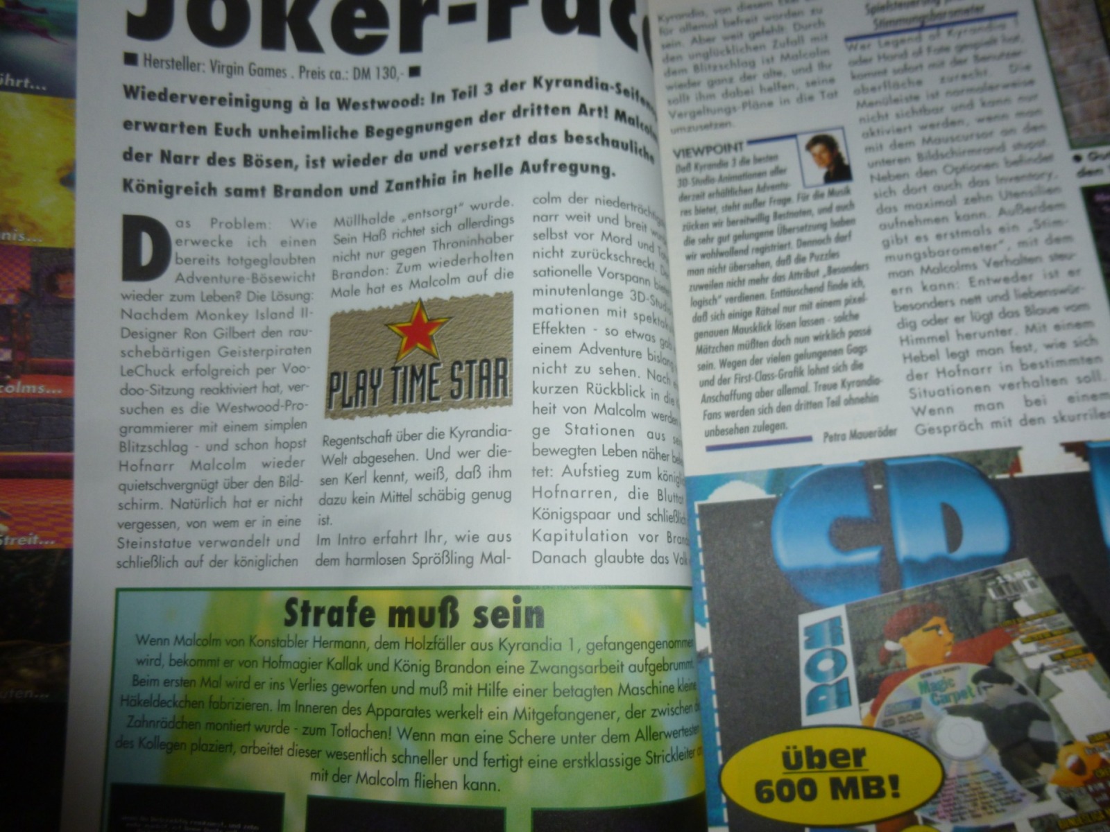 Play Time - Das Computer- und Videospiele-Magazin - Ausgabe 12/94 1994 9