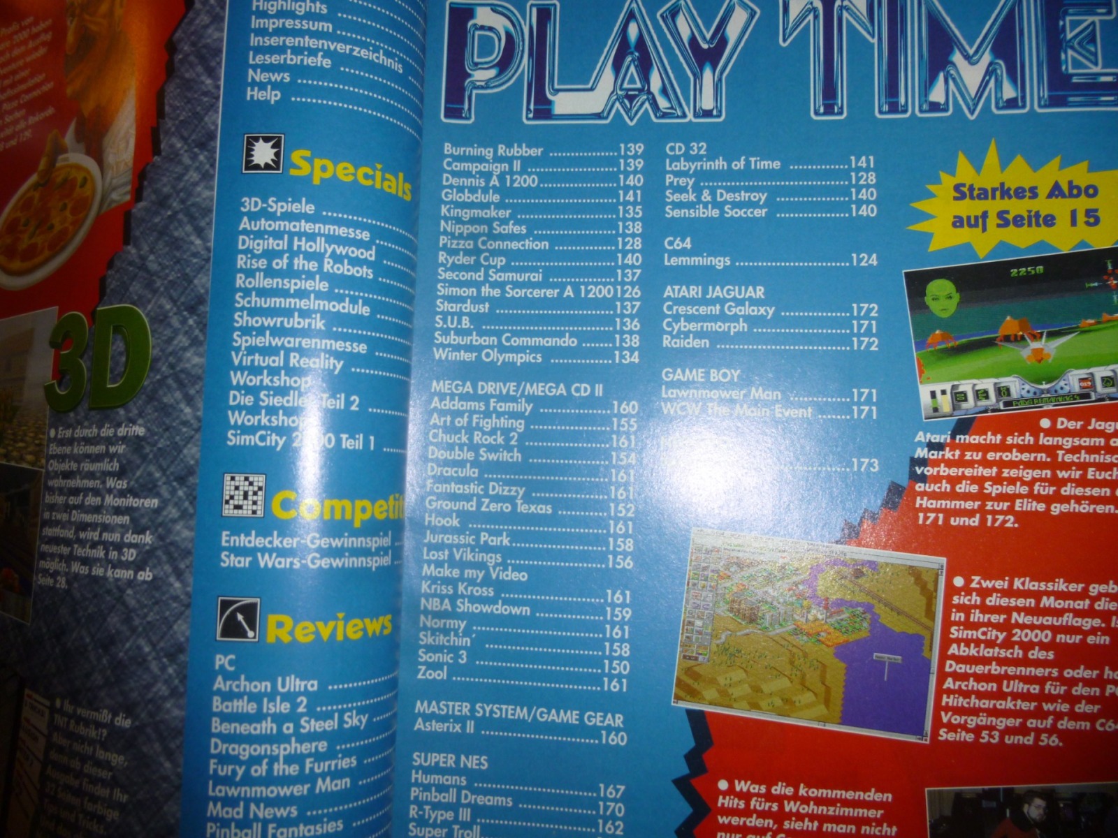 Play Time - Das Computer- und Videospiele-Magazin - Ausgabe 4/94 1994 3