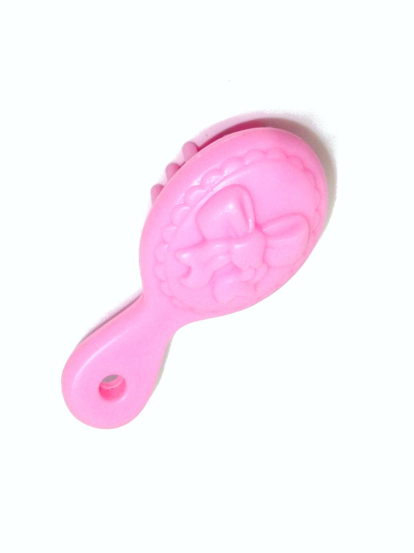 Pink plastic brush with bow pattern Hasbro 2