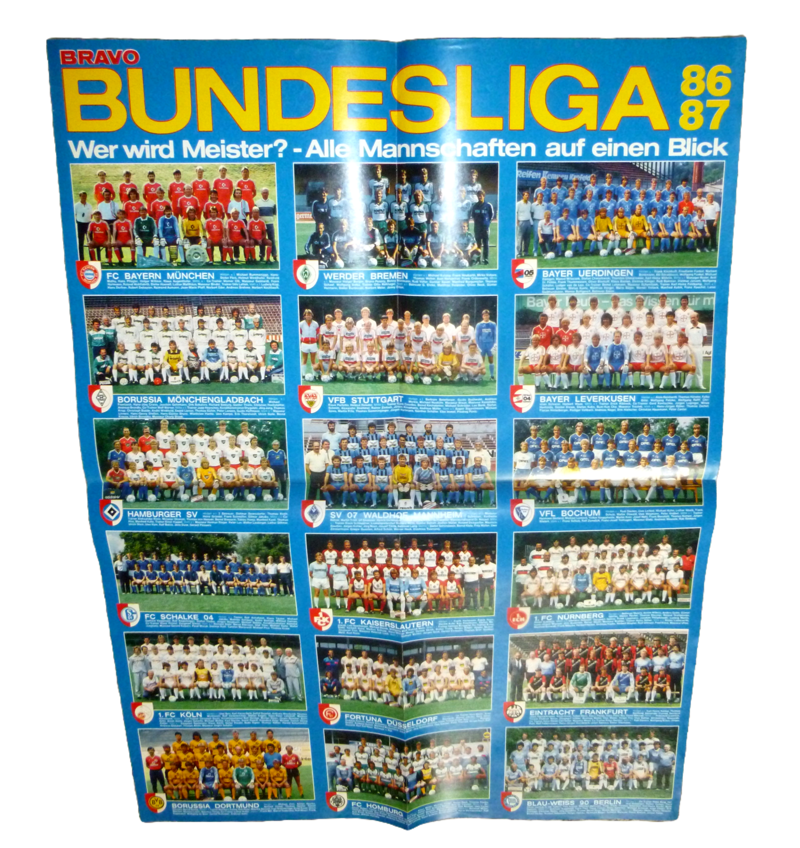 A-Ha / Bundesliga 86, 87 - Bravo 80er Poster / Plakat 2