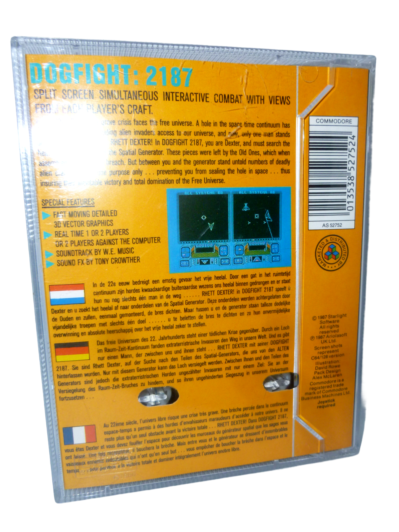 Dogfight 2187 - Cassette / Datasette Starlight / Ariolasoft 1987 4