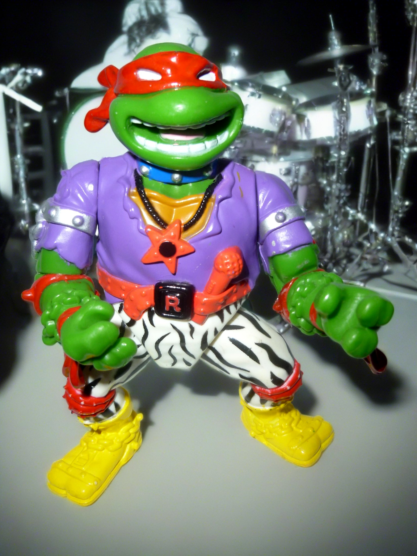 Heavy Metal Raph / Raphael - Rock N Rollin Turtles 1991 Mirage Studios / Playmates Toys 4
