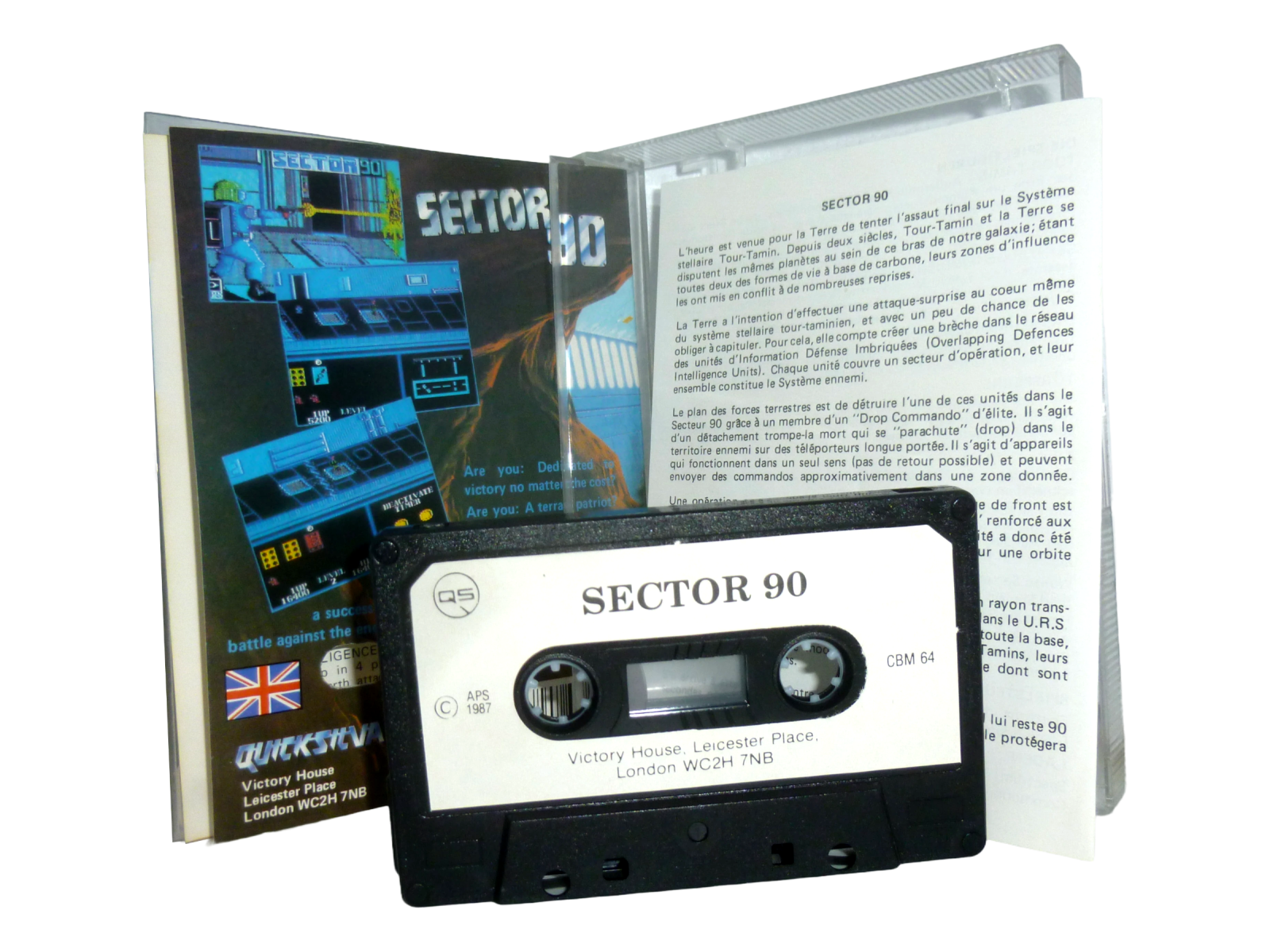 Sector 90 - Kassette / Datasette Quicksilva 1987 2