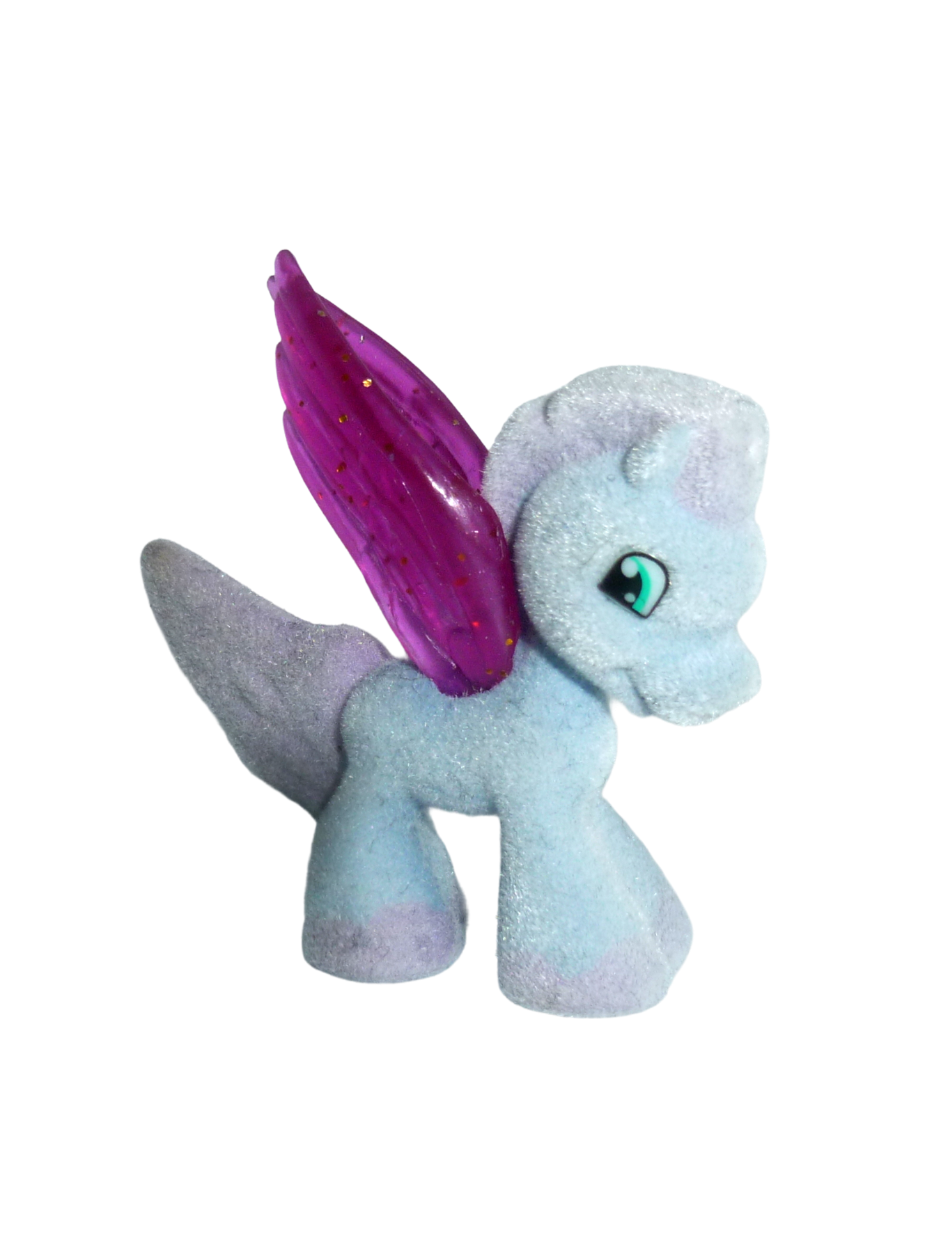 Filly horse with purple wings