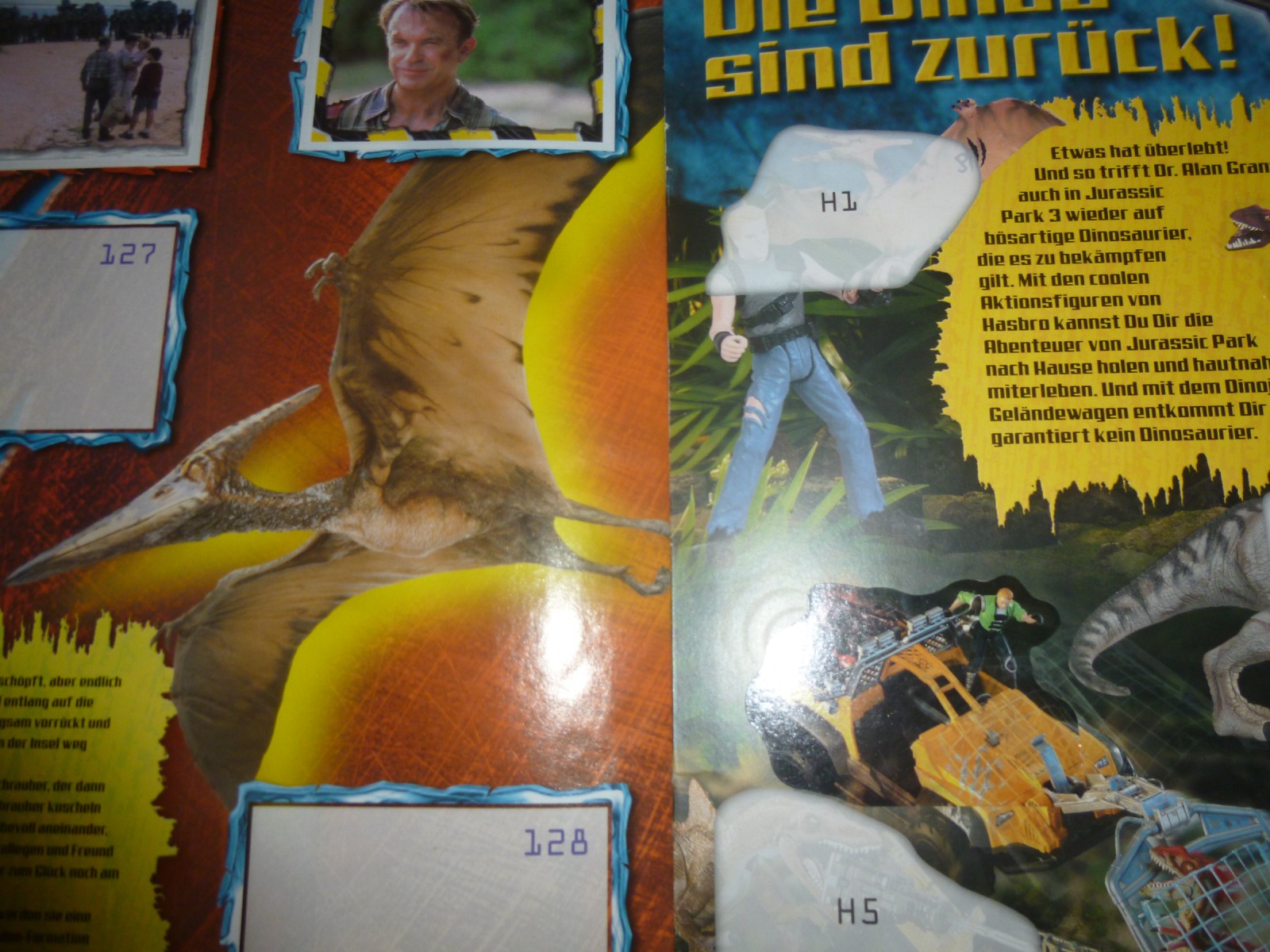 Jurassic Park 3 - Stickeralbum partially filled Merlin 8