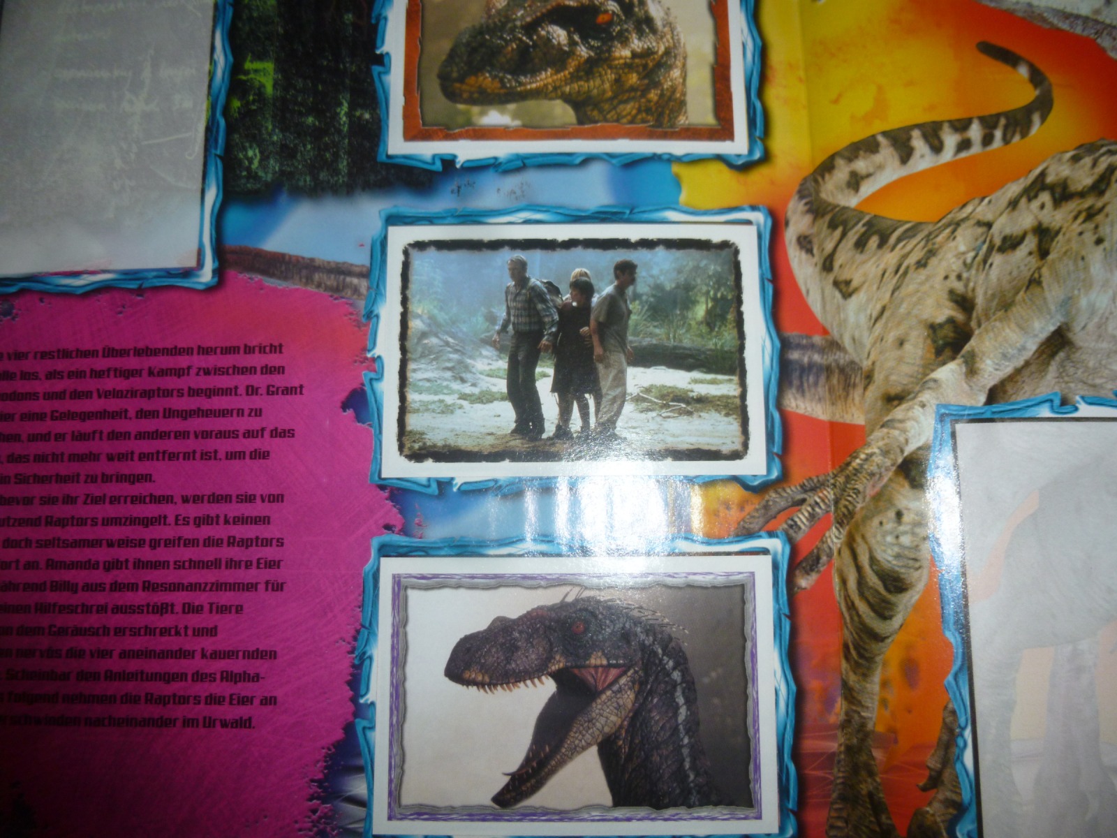 Jurassic Park 3 - Stickeralbum teilgefüllt Merlin 9