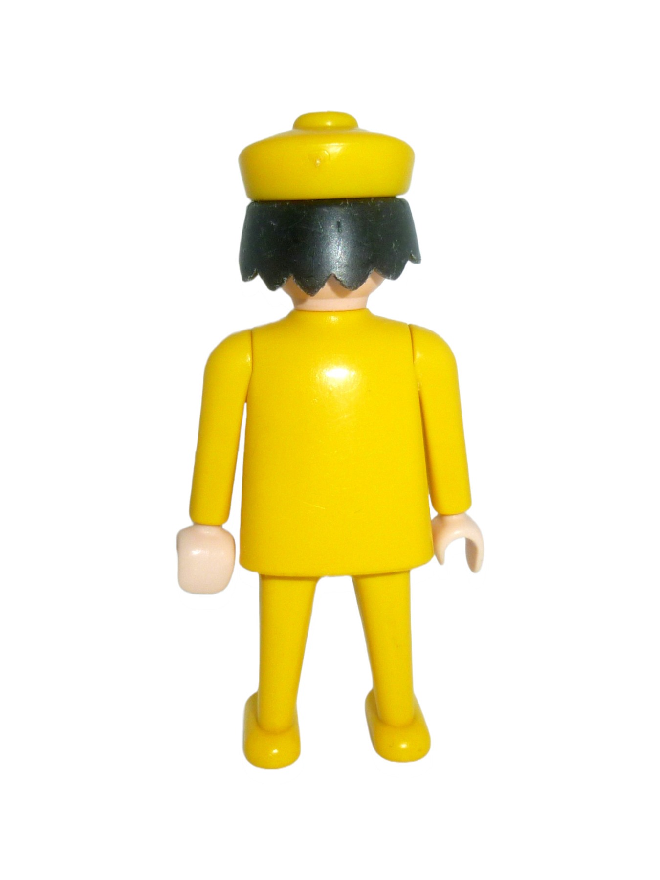 Figur mit gelber Kleidung &amp; Mütze Geobra 1974 2