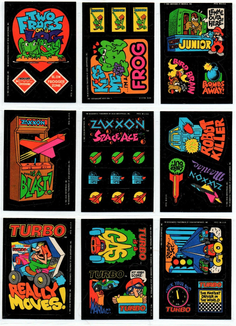 Zaxxon Frogger Donkey Kong Jr Turbo - Sticker