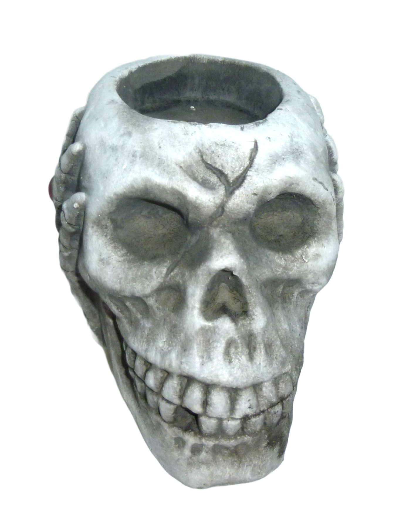 Candellana Skull Kerze - Totenkopf Kerze - Skull Deko - Totenkopf Deko -  Halloween Deko - Gothic Deko - Grunge Deko Kerze - Heavy Metal Deko -  Grunge
