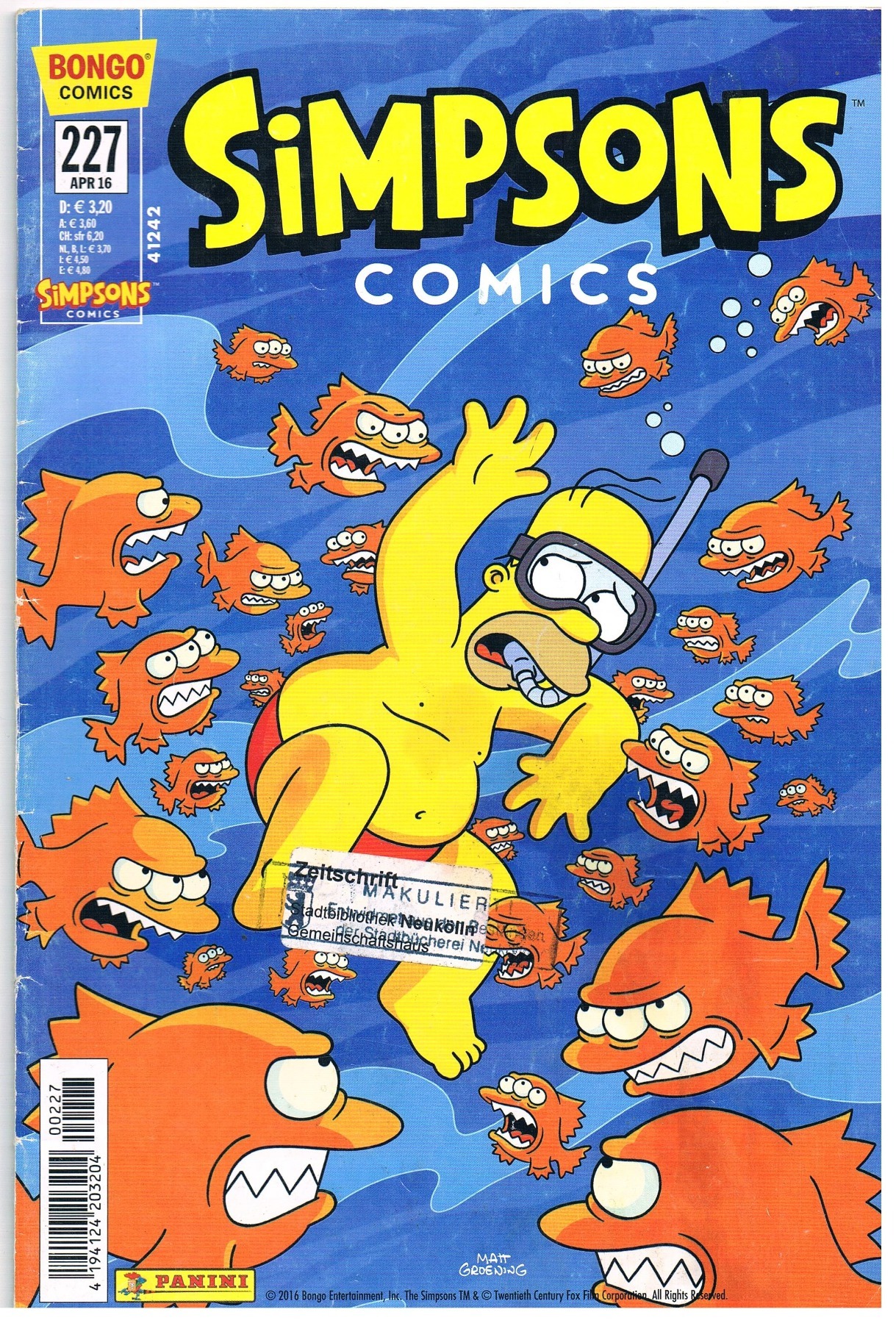 Simpsons Comics - Heft Ausgabe 227 - Apr 16 2016