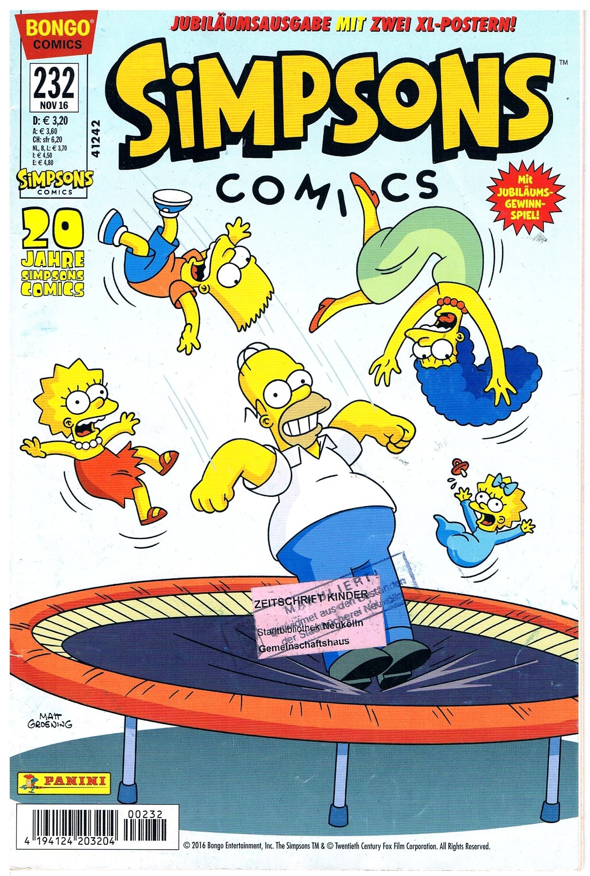 Simpsons Comics - Heft Ausgabe 232 - Nov 16 2016