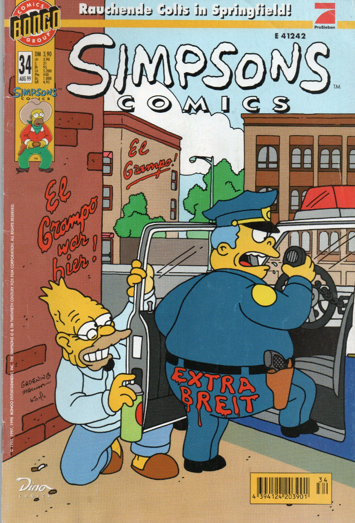 Simpsons Comics - August 99 1999 - Ausgabe 34 - Dino Comics