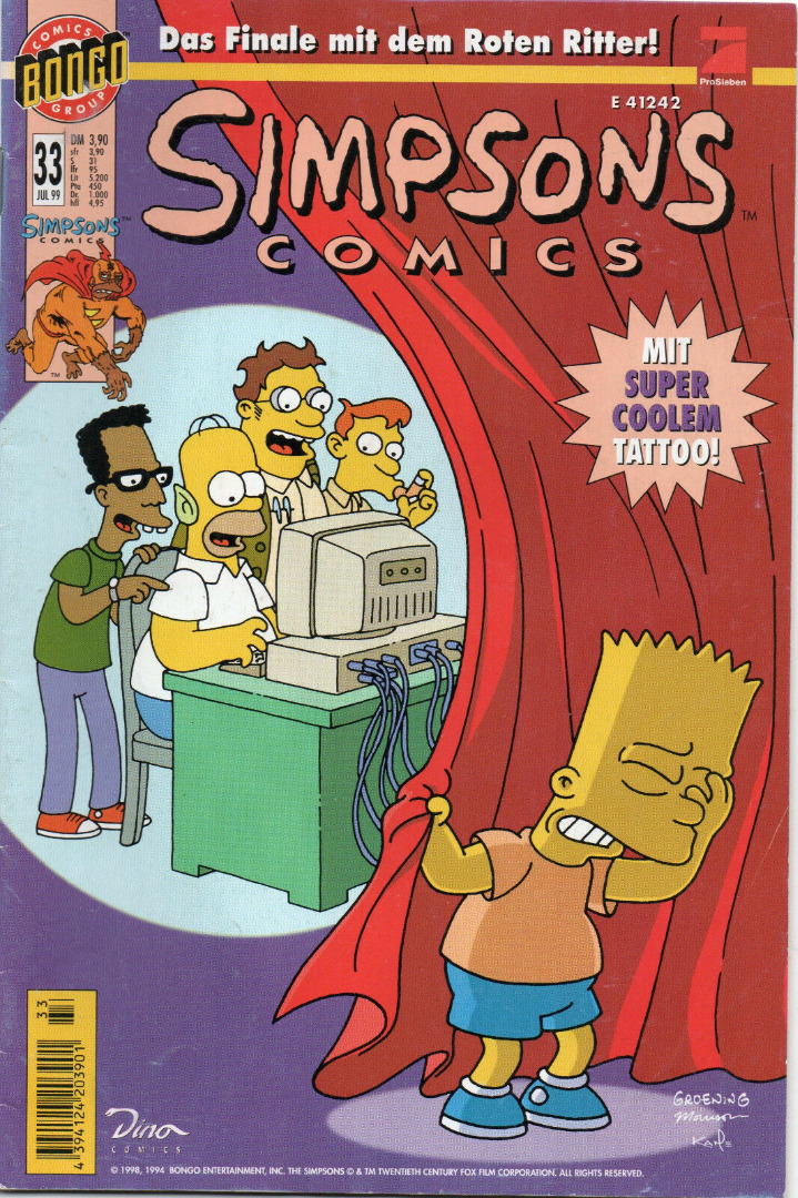 Simpsons Comics - Juli 99 1999 - Ausgabe 33 - Dino Comics