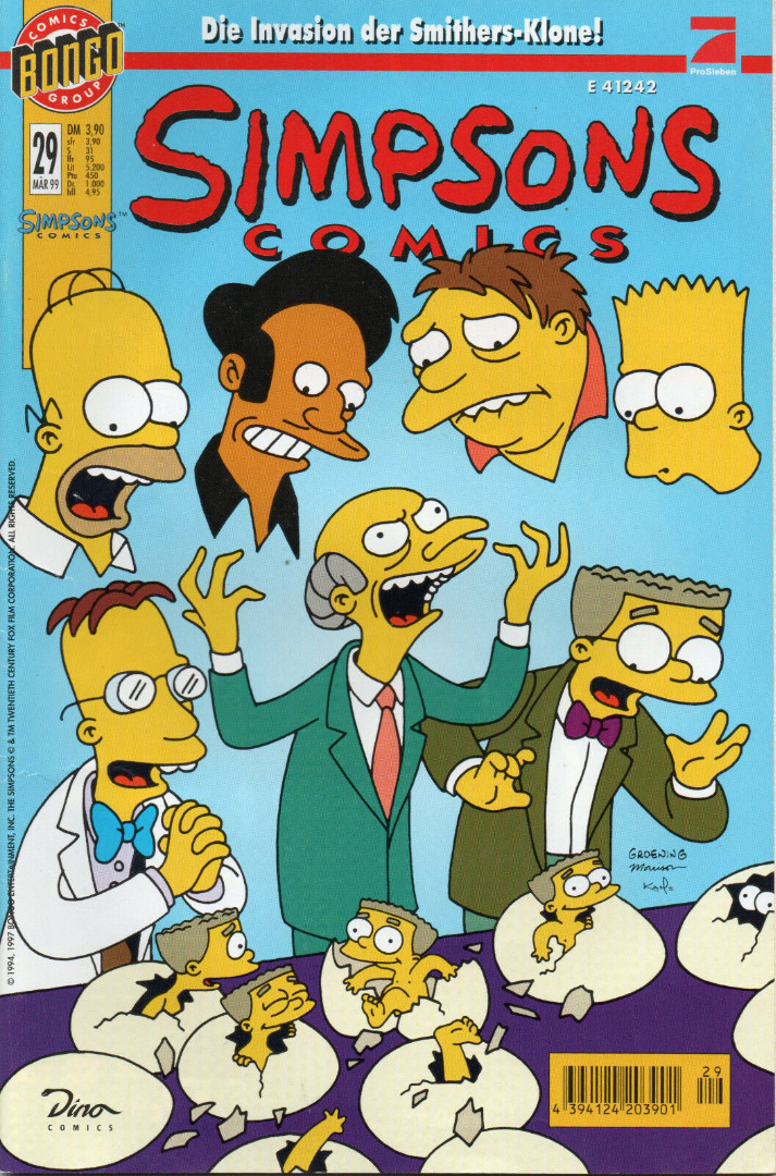 Simpsons Comics - März 99 1999 - Ausgabe 29 - Dino Comics