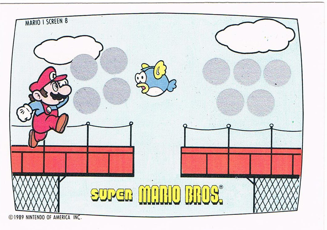 Super Mario Bros. - NES Rubbelkarte - Screen 8 Topps / Nintendo 1989