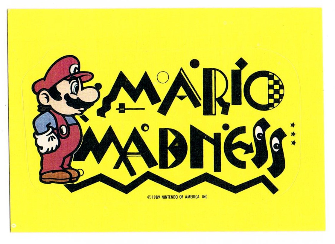 Super Mario Bros 2 - Mario Madness - NES Sticker Topps / Nintendo 1989