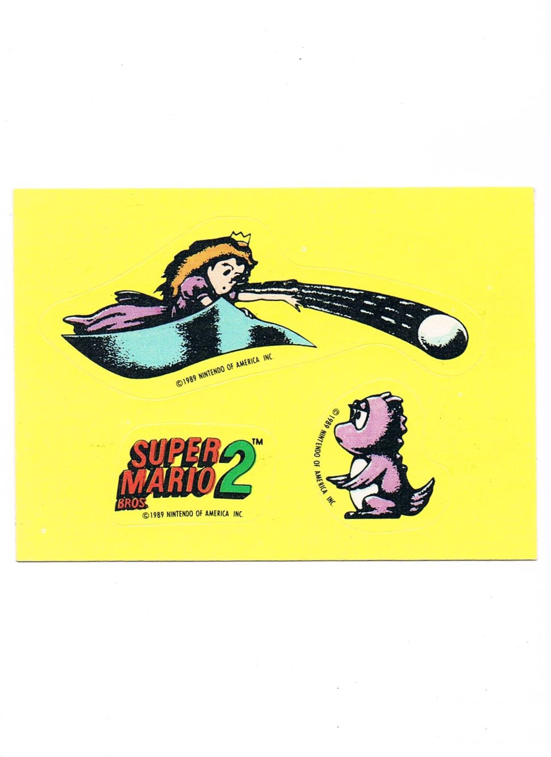 Super Mario Bros 2 - NES Sticker Topps / Nintendo 1989