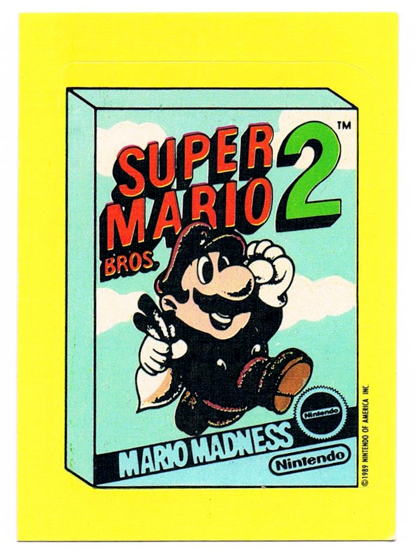 Super Mario Bros 2 - Mario Madness - NES Sticker Topps / Nintendo 1989