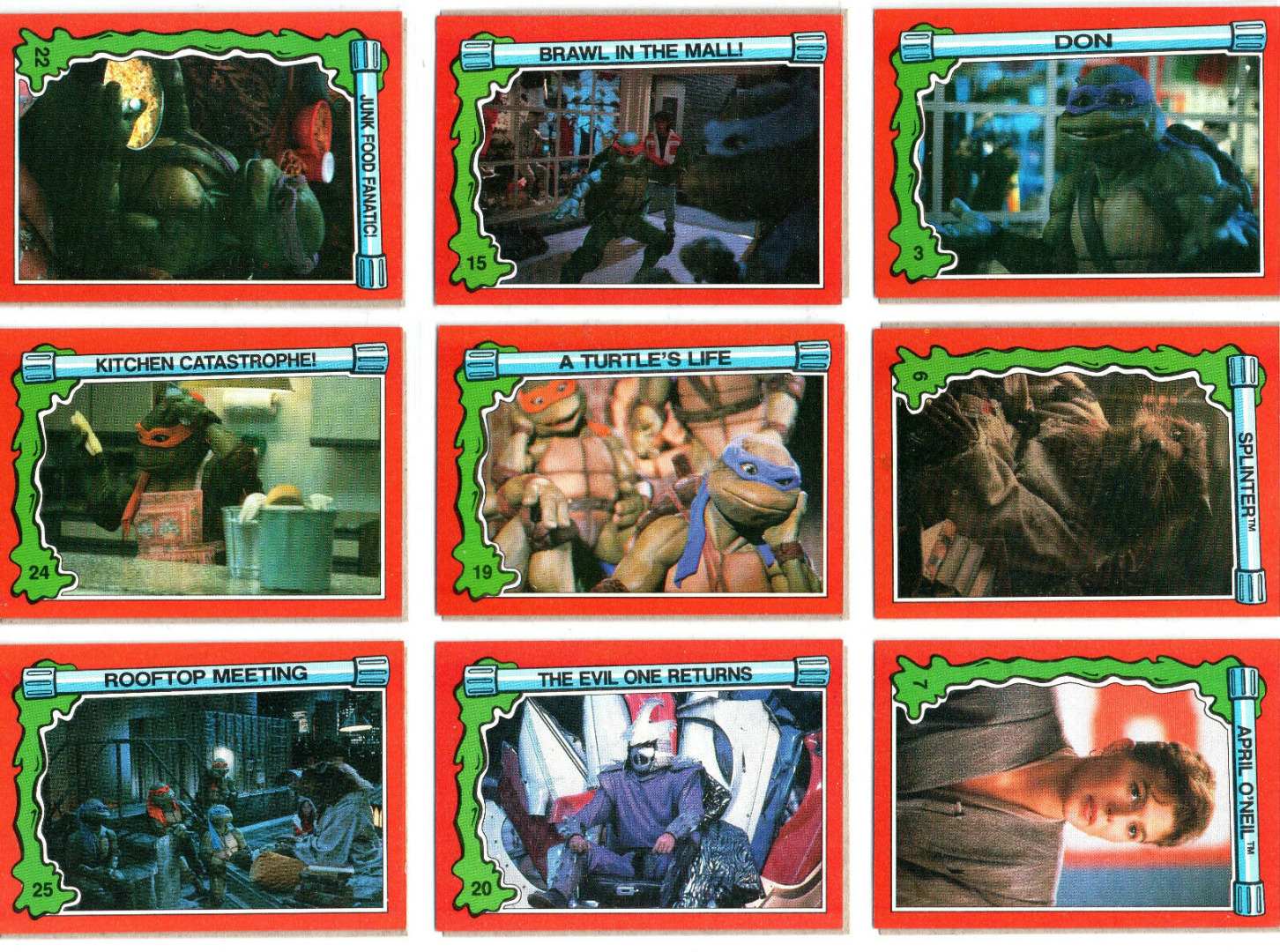 Teenage Mutant Ninja Turtles 2 / Secret of Ooze - 18 Trading Cards 2