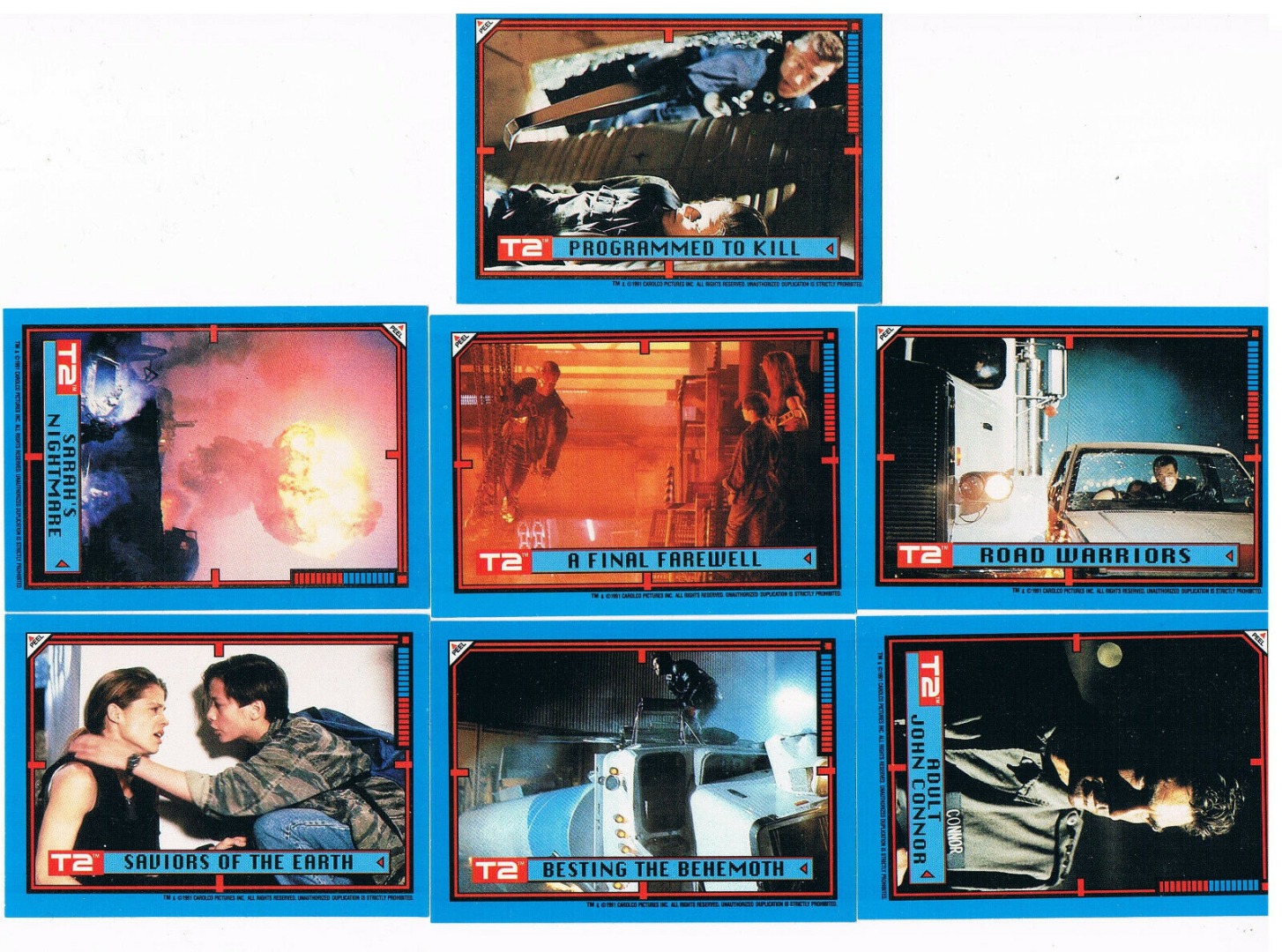 Terminator 2 - 7x Sticker von 1991