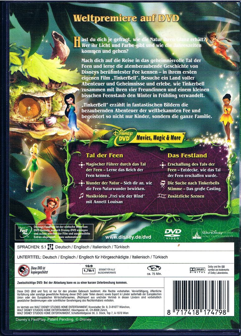 DVD - Tinker Bell - Besuche die Welt der Feen - Walt Disney 2