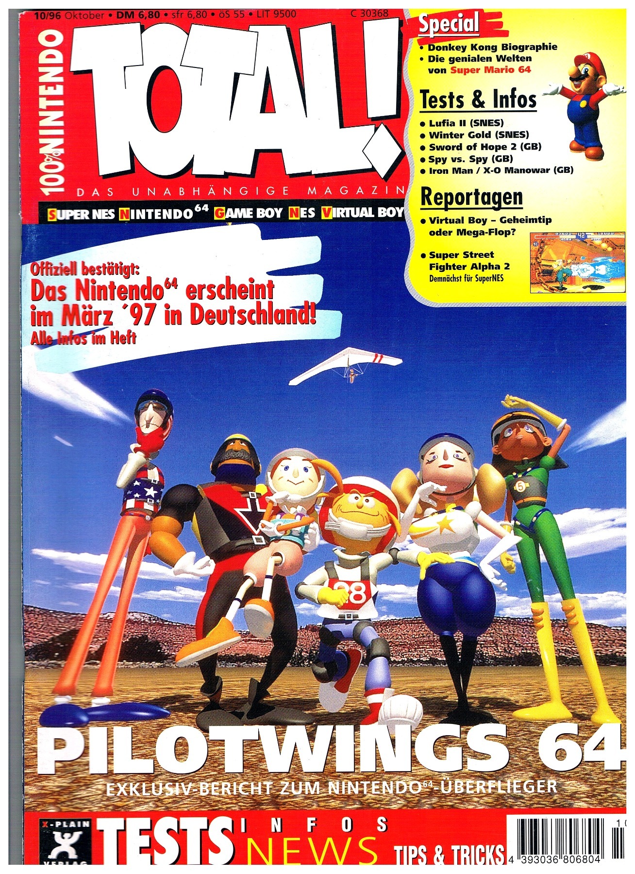TOTAL Das unabhängige Magazin - 100% Nintendo - Ausgabe 10/96 1996