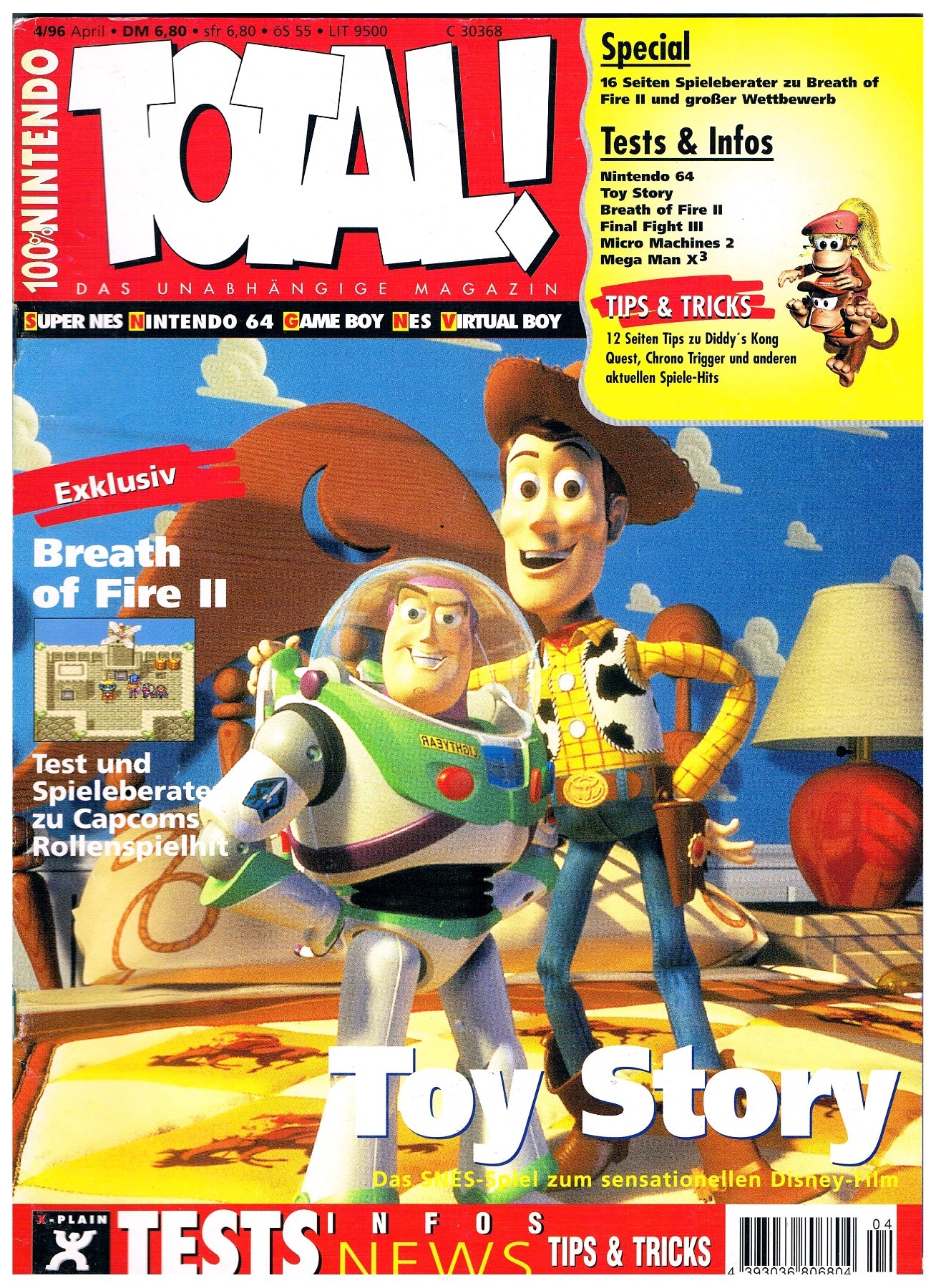 TOTAL Das unabhängige Magazin - 100 Nintendo - Ausgabe 4/96 1996