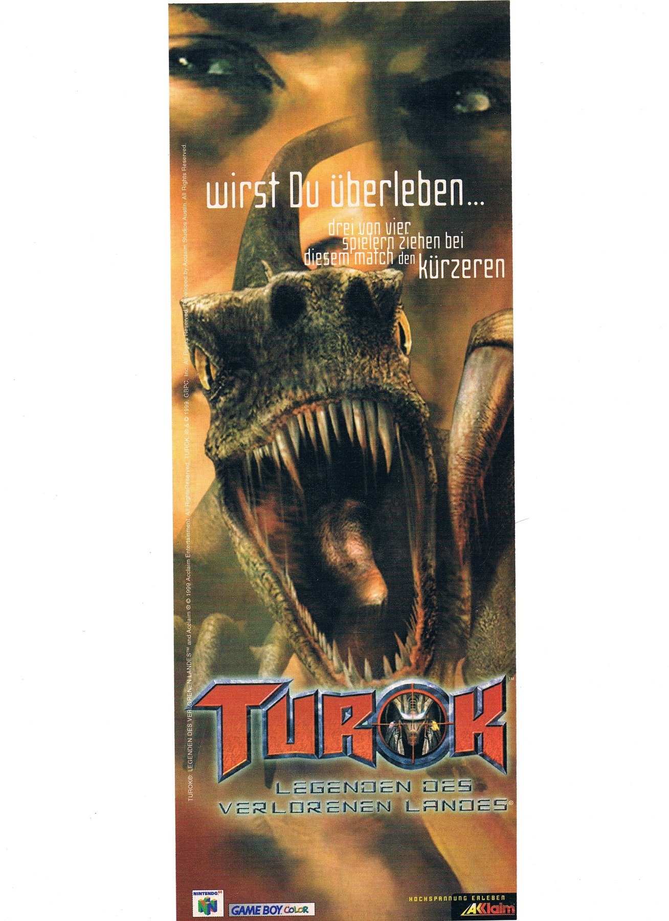 Turok - Legenden des verlorenen Landes - advertising page N64, Game Boy Color