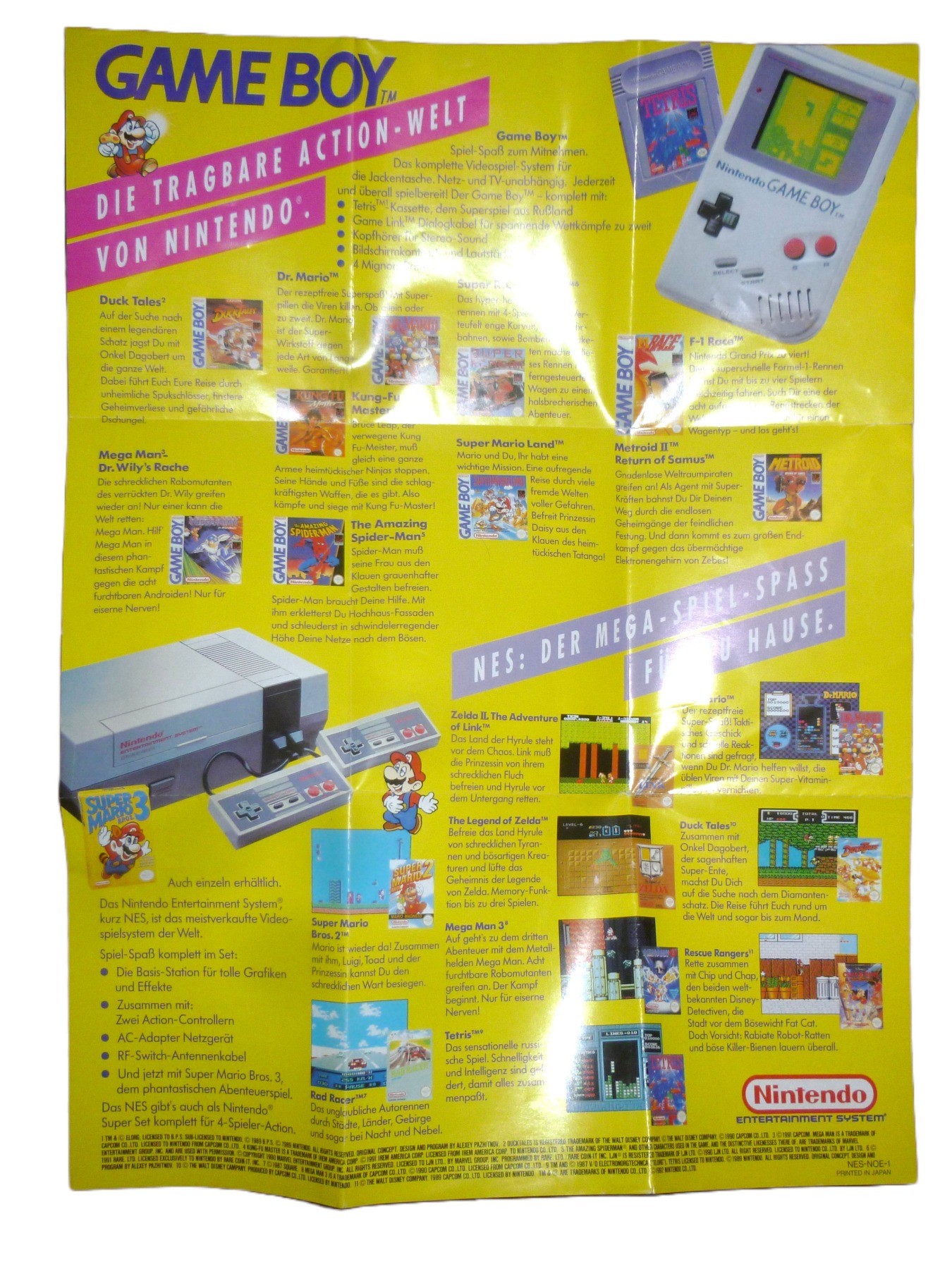 Nintendo SNES / Game Boy / NES Werbeflyer 2