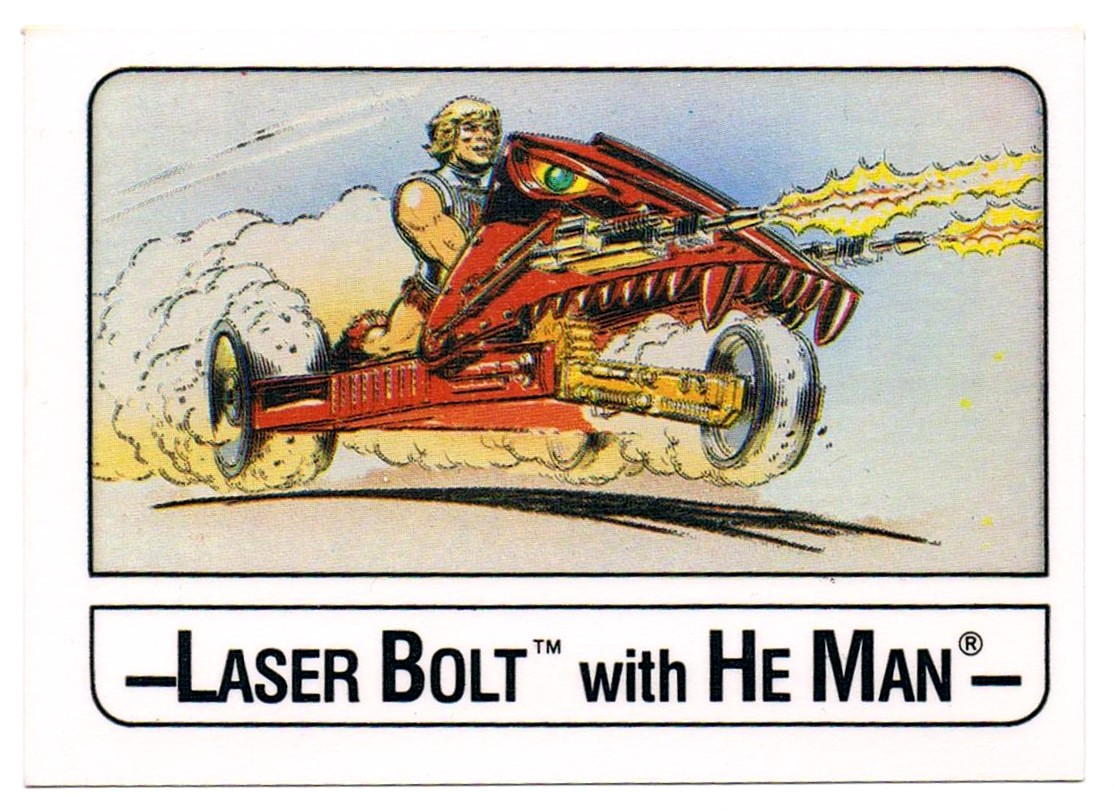 Wonder Trading Card - Laser Bolt He-Man Mattel Inc.1986