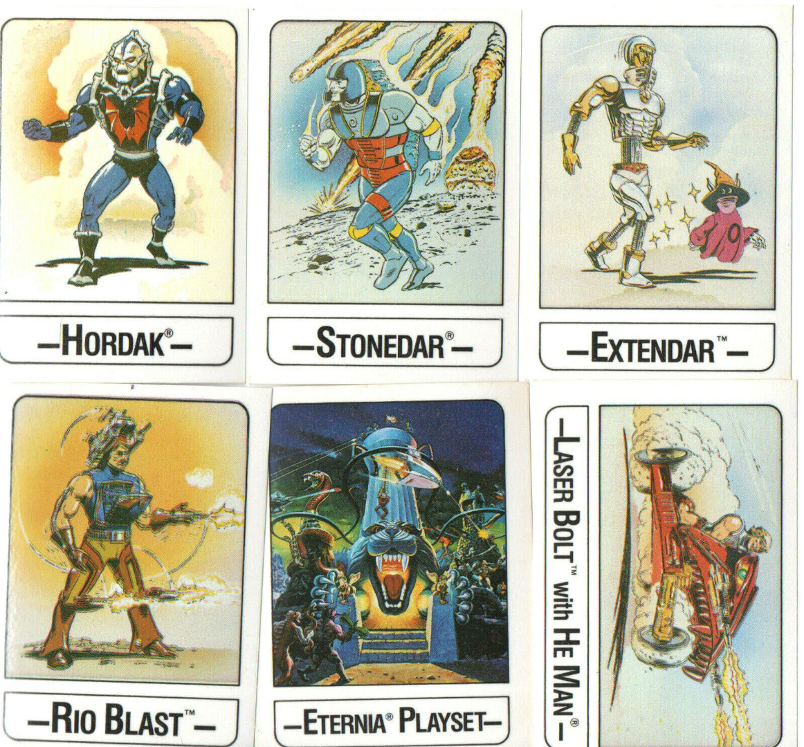 Masters of the Universe - Wonder Trading Cards - 6 Stück