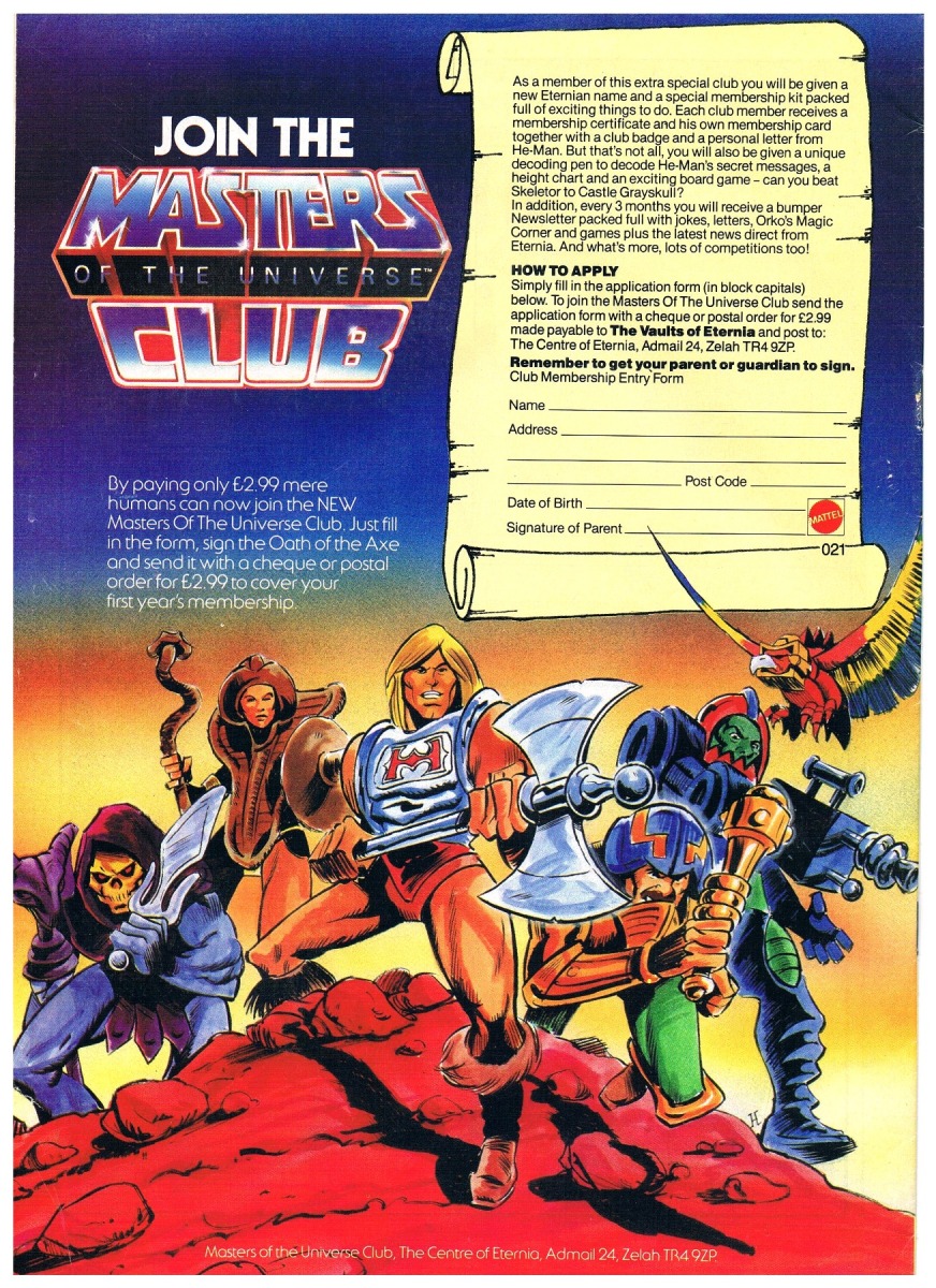 Infoseite Masters of the Universe 80er - 52 Bilder von Werbung Merchandise & mehr - 44