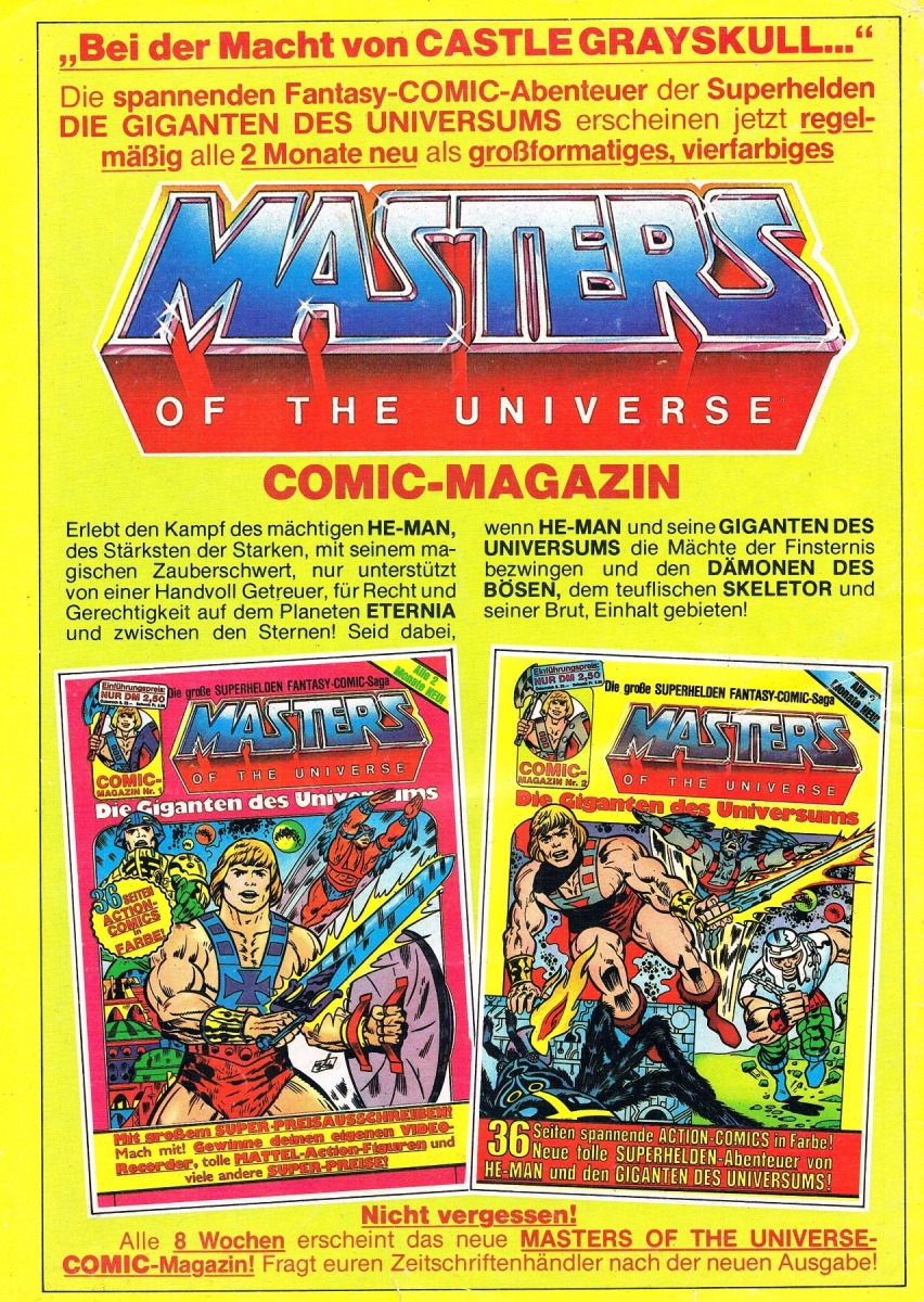 Infoseite Masters of the Universe 80er - 52 Bilder von Werbung Merchandise & mehr - 1