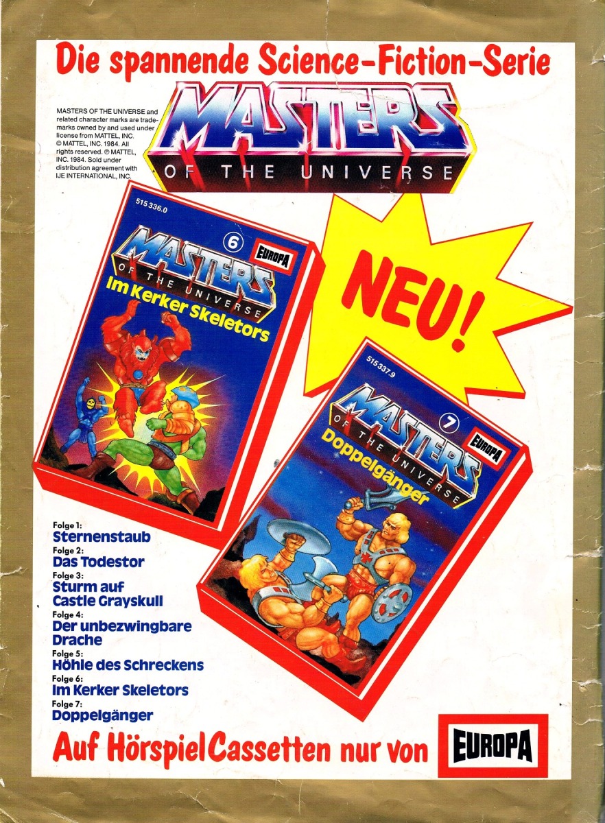 Infoseite Masters of the Universe 80er - 52 Bilder von Werbung Merchandise & mehr - 4