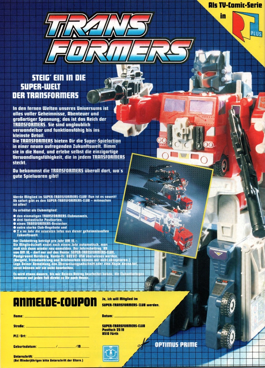 Infoseite Transformers 80er - 18 Bilder von Verpackungen & Werbung - 1