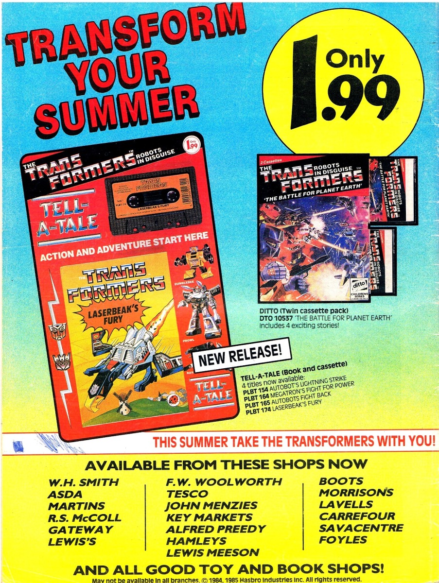 Info page Transformers 80s - 19 pictures of packaging & advertising - 19